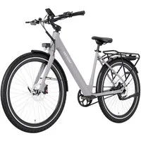 HITWAY E-Bike Cityrad 700C Elektrofahrrad max. bis zu 80km mit Diebstahlschutz-GPS, 1 Gang, Kettenschaltung, Heckmotor, 374,4 Wh, StVZO E-Citybike, Pedelec mit Drehmomentsensor, APP