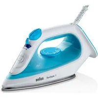 Braun Dampfbügeleisen TexStyle 1 SI 1050 BL - 2.000 W, 120 g Dampfstoß, 220 ml Wassertank, 2000 W, 25 g Dampfmenge, SuperCeramic Bügelsohle, 35 Sek. Aufheizzeit