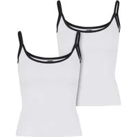 URBAN CLASSICS Muskelshirt Urban Classics Ladies Contrast Basic Top 2-Pack (1-tlg)