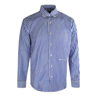 Marineblaues Langarmhemd mit Aquascutum-Markenlogo