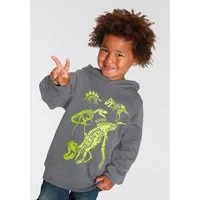 KIDSWORLD Kapuzensweatshirt DINO Langarm, Basic-Passform, mit stylischem Druck, aus Baumwolle