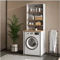 Vicco Waschmaschinenumbauschrank Viktor, Weiß/Artisan, 66 x 88.2 cm 2 Teile mit Regal (1-St)