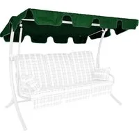 ANGERER Freizeitmöbel GmbH Hollywoodschaukelersatzdach Ersatz Sonnendach variable Größe Grün, (1 Stück, 1x Ersatzdach), für Dachgestänge von ca. T 110-145 bis zu B 210 cm