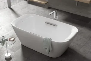 TOTO NEOREST Badewanne weiß freistehend Galaline mit Wannengriff, PJY1886HPWNE#GW PJY1886HPWNEGW