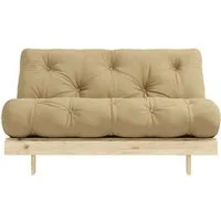 Karup Design Daybett Roots Sofa Bed, Schlafsofa, Bettfunktion, FSC®-Massivholz, Inkl. Futonmatratze, Made in Europe, langlebig, B: 140 oder 160 cm