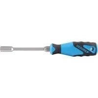 Steckschlüssel mit 3K-Griff 6-kant, 10mm blau/schwarz, mit Antriebs-Sechskant