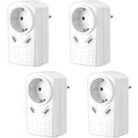 HAC24 Steckdose Steckdosenadapter Überspannungsschutz Blitzschutz Geräteschutz, 4-St., Maximale Last 3380 Watt Mit Kindersicherung