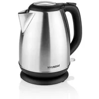 Hyundai Wasserkocher VK302, 1,7 l, 2200 W, Edelstahl, Doppelsicherheitssystem, transparenter Deckel