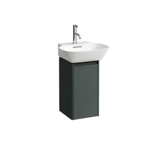 LAUFEN Waschtischunterschrank BASE 296x277x515 1 Tür Scharn. re Griff schwarz f.WT H815301 verkehrsg H4030141102661