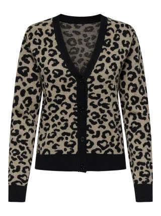 ONLY - ONLLEO LS V-NECK CARDIGAN KNT NOOS Black - Gr. - XL