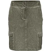 YESET Jerseyrock Damen Rock Jerseyrock Skirt Strass Taschen Stretch oliv 130951
