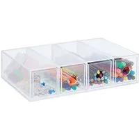 relaxdays Schubladenbox Kleine Schubladenbox aus Kunststoff
