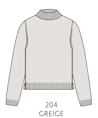 IN LINEA - Pullover, Stehbund, 1/1-Arm - Gr. - 44