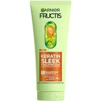 GARNIER Haarshampoo GARNIER FRUCTIS KERATIN SLEEK SHAMPOO, 6er Pack, für trockenes, zu Frizz neigendes Haar, glättet Haarfaser, vegan.