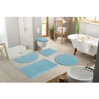 OTTO home Badematte Sanremo Standard, Badvorleger, Badezimmer Teppich, sehr weich, Höhe 30 mm, rutschhemmend beschichtet, schnell trocknend, fußbodenheizungsgeeignet, Polyester, rechteckig, 3-tlg. Stand-WC Set, Badteppich, unifarben, rechteckig, rund