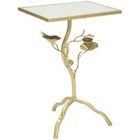 Natur24 Beistelltisch Tisty Beistelltisch 30 x 40 x 60 cm Metall MDF Gold