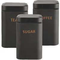 Cheffinger Aufbewahrungsbox Vorratsdosen Vorratsbehälter Kaffeedose Metall 3er-Set 1L Cheffinger