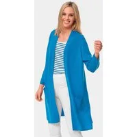 GOLDNER Strickjacke Kurzgröße: Kaschmir-Longstrickjacke mit Schlitzen Individuelles Design mit besonderem Kragen und Stecktaschen
