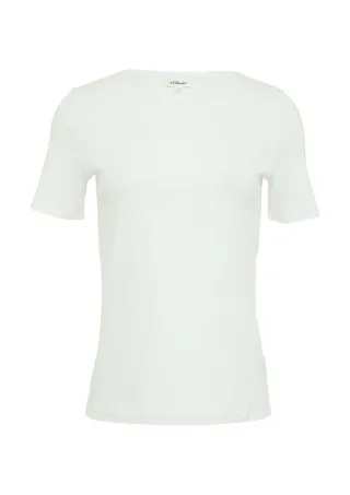 s.Oliver Red Label - T-Shirt im Slim Fit weiß - Gr. - 44