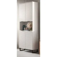 Inn.Furn Hochschrank Roove (Großer Badschrank in Weiß, 4-türig, 70 x 193 cm) mit Soft-Close-Funktion
