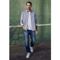 STREET ONE MEN Langarmhemd aus reiner Baumwolle