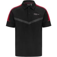 Porsche Motorsport Poloshirt Polohemd Basic (Schwarz) mit Schriftzug auf dem Rücken