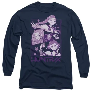 K-Pop Demon Hunters - T-Shirt für Herren/Damen Unisex, Langärmlig (Marine)