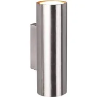 TRIO Leuchten LED Wandleuchte, Dimmfunktion, LED wechselbar, Warmweiß, innen, kleine Updown Wand-strahler Treppenaufgang, Silber, Höhe 18cm