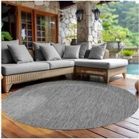 Carpettex Outdoorteppich Unicolor - Einfarbig, Rund, Höhe: 5 mm, Rund Outdoor Teppich Wetterfest Balkon Küchenteppich Flachgewebe