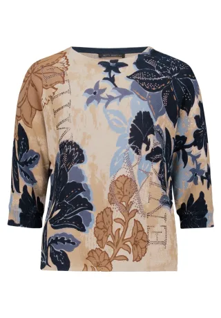 Betty Barclay - Strickpullover Beige/Blau - Gr. - 44