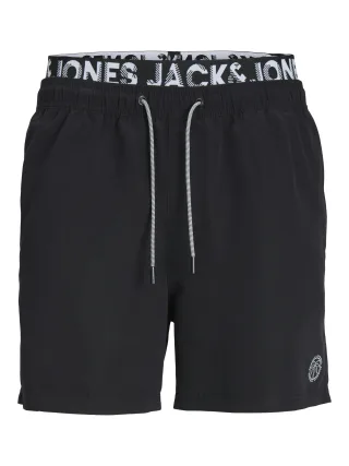 JACK&JONES - JPSTFIJI JJSWIM DB WB LY REG SN Schwarz - Gr. - XL