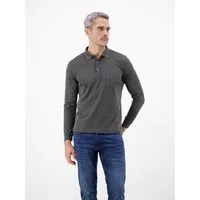 LERROS Sweatshirt Langarm Polo mit Brusttasche aus Baumwollmix