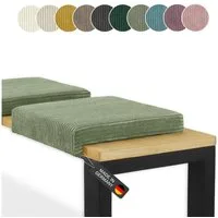Lycce Bankauflage Bankauflage Klemmkissen 1 Leiste, Cordstoff extra Polsterung, (1 St), für Banktiefe ab 35 cm, verrutscht nicht, versch. Farben