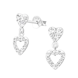 Herz Ohrringe aus 925 Silber