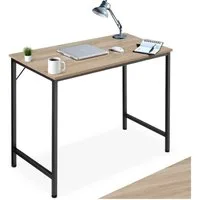 tectake Schreibtisch Jenkins (1-St., 1 tlg), Geradliniger Schreibtisch im minimalistischen Industrie-Stil