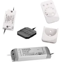 SO-TECH® LED Unterbauleuchte Emotion Steuerung 1-Kanal Starterset mit 12-fach Verteiler (inkl. 60W Konverter und Fernbedienung