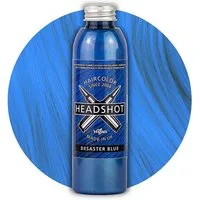 Haartönung Headshot Haartönung vegane Haarfarbe Desaster Blue 150 ml, Packung, Chemikalien