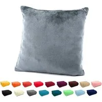 heimtexland Dekokissen Flanell Soft Kuschelkissen Plüsch Kissenbezug, super weich und flauschig, Allergiker geeignet, atmungsaktiv