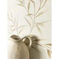 Newroom Vliestapete Aissa Beige Tapete Mustertapete Blumen, Zweige, Blätter, strukturiert, Blumentapete