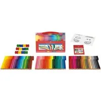 Faber-Castell Filzstift 60 Filzstifte CONNECTOR inkl. 12 Connector Clips