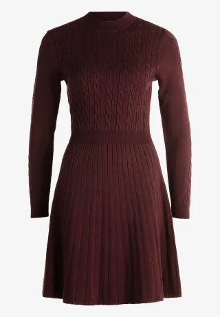 zero - Strickkleid mit Zopfmuster - Gr. - 44
