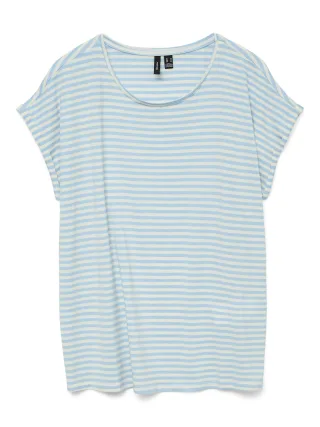 VERO MODA - VMAVA SS TOP STRIPE JRS NOOS Airy Blue - Gr. - XS