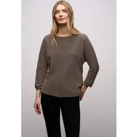 STREET ONE Strickpullover 3/4-Arm mit Two-Tone-Effekt und feinem Strukturmuster