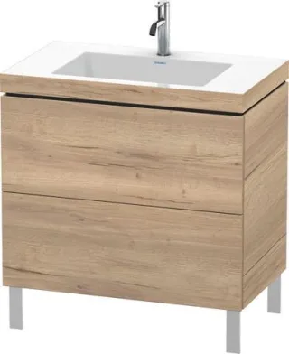 Duravit L-Cube Waschtisch-Set cbonded bodenstehend 800x480x698 Ei Marmoriert Mt LC6937O5555