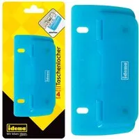 Idena Lochstanzer Idena 22100 - Taschenlocher, Lochung bis zu 4 Blatt, blau transparent