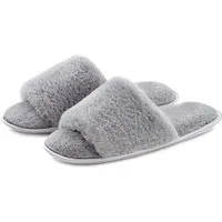 Vivance Dreams by Lascana Hausschuh, Pantoffel, Pantolette mit kuscheligem, warmen Fellimitat VEGAN
