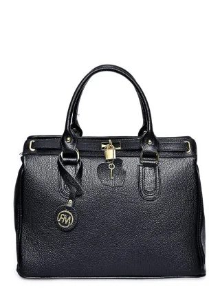 Roberta M Schwarz Rindsledertasche
