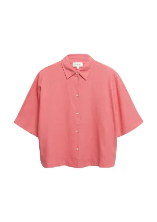 s.Oliver Red Label - Kurz geschnittene Halbarm-Bluse im Boxy-Fit pink - Gr. - 44