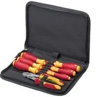 Werkzeug-Set Elektriker rot/gelb, 8-teilig, mit Tasche