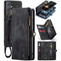 CaseMe Handyhülle Caseme Samsung Hülle mit Zipper 2in1 Samsung A57 5G-Schwarz